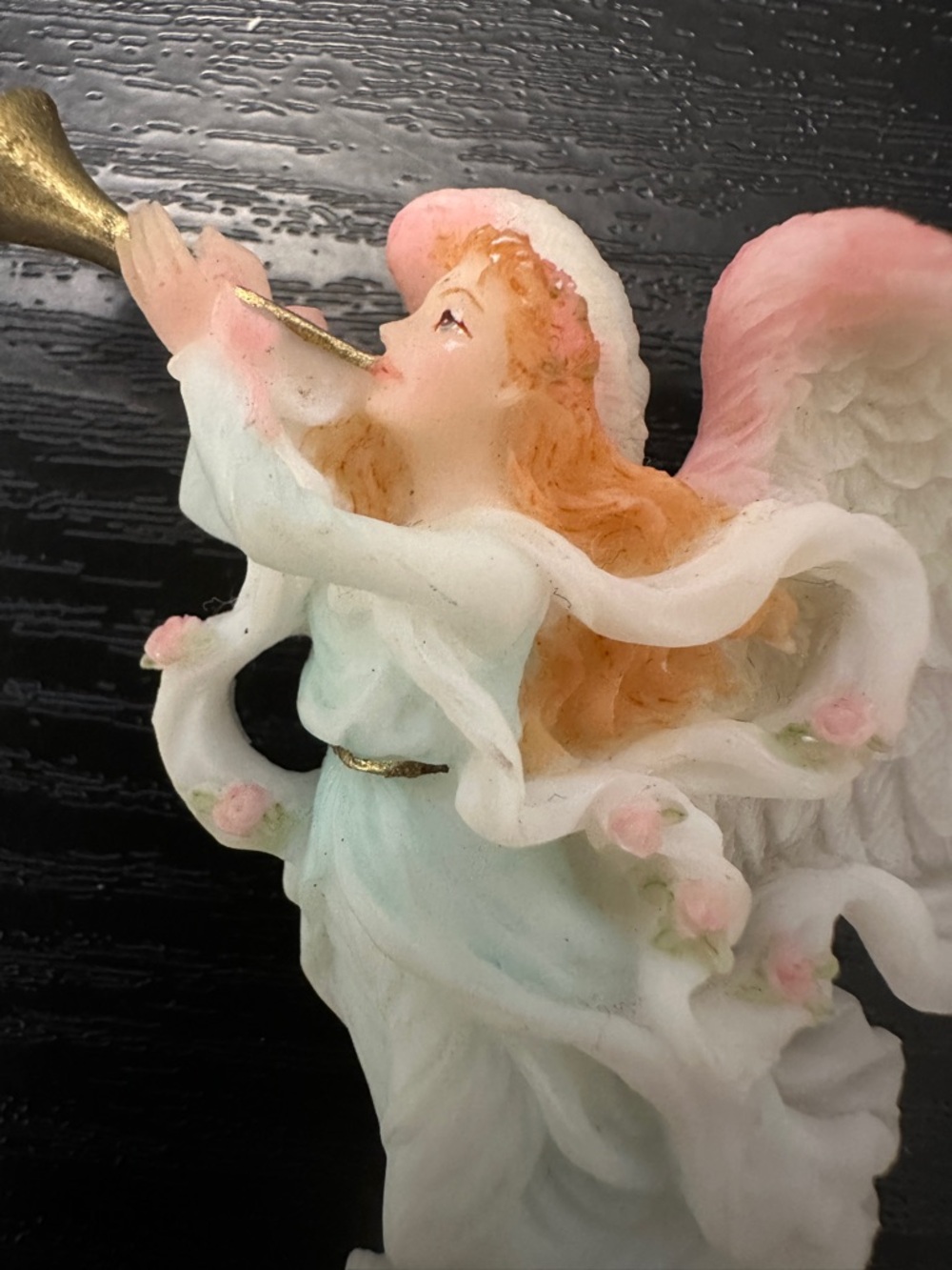 Roman Inc Angel Brooch Pin 2000 Christmas Trumpet Holiday Resin